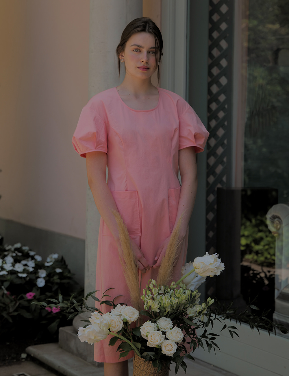 Mary Scoop Neck Dress_Pink