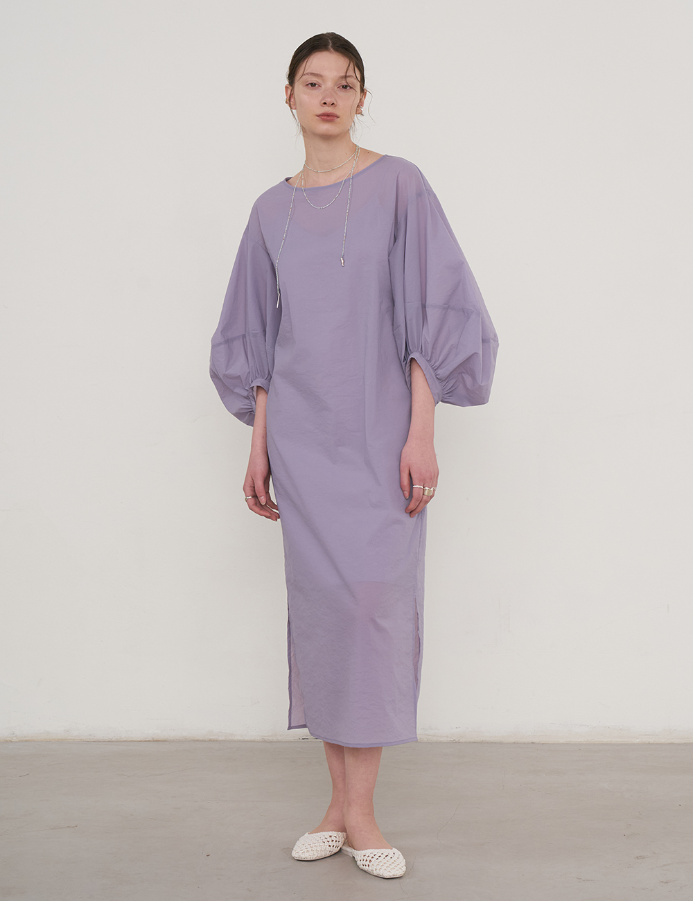 Elena Puff Dress (Lavender)