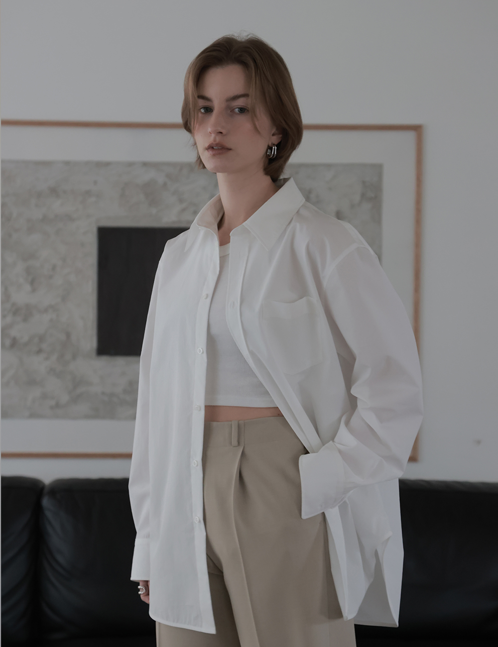 All-Day Oversized Shirts (White)
